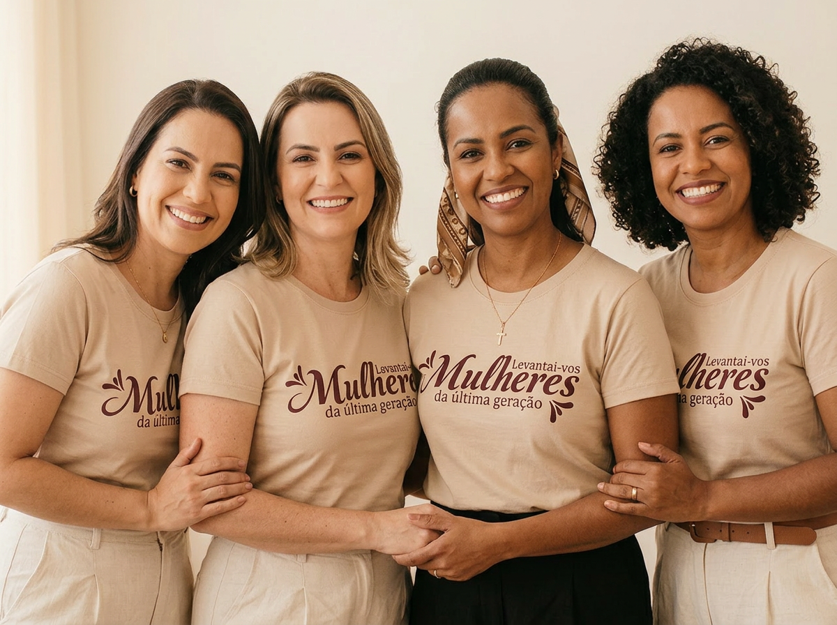 Grupo de mulheres vestindo fardamento de igreja