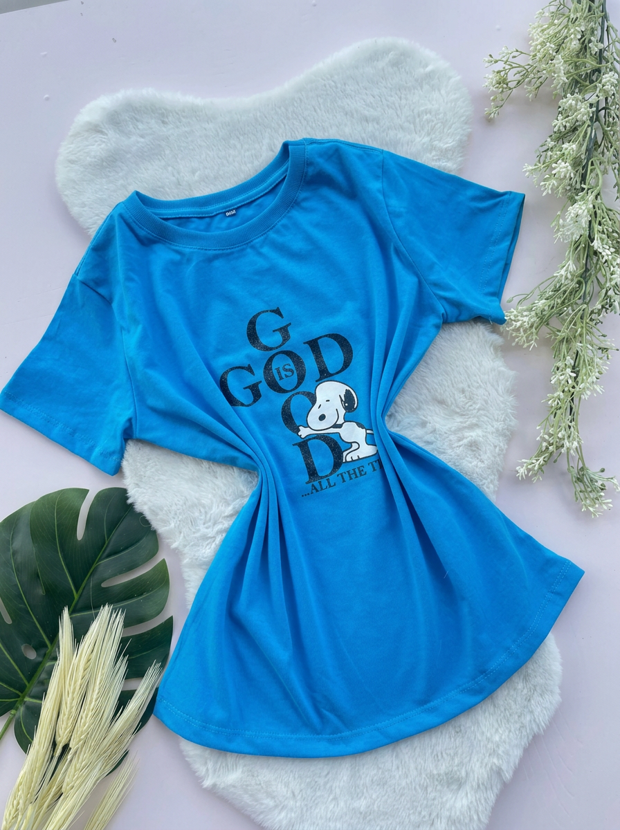 T-Shirt God is Good Azul
