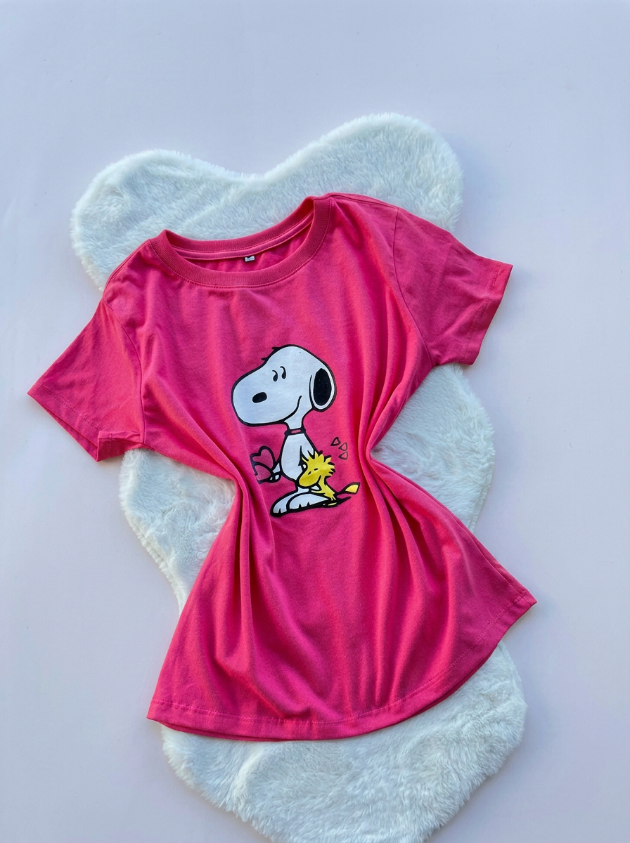 T-Shirt Snoopy Pink